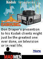 In Greek, 'nostalgia' literally means 'the pain from an old wound,'' Don told his rapt audience in his greatest pitch. ''This device isn't a spaceship, it's a time machine''. 